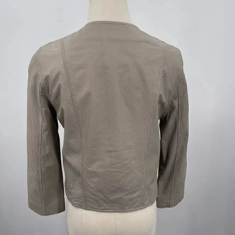 Joie womans lamb leather jacket medium silk lined Box G - Picture 8 of 10